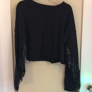 Forever 21 Tops - Forever 21 fringe cropped sweatshirt Forever 21 Tops - Forever 21 fringe cropped sweatshirt